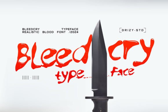 Bleedcry: A Dramatic Display Typeface for Noir Editorial Design