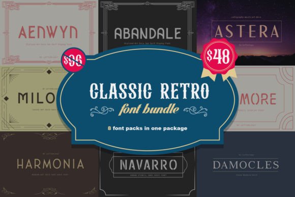 Classic Retro Bundle: The Perfect Typeface for Vintage Branding