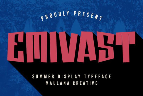 Emivast: A Vibrant Display Font for Summer Branding