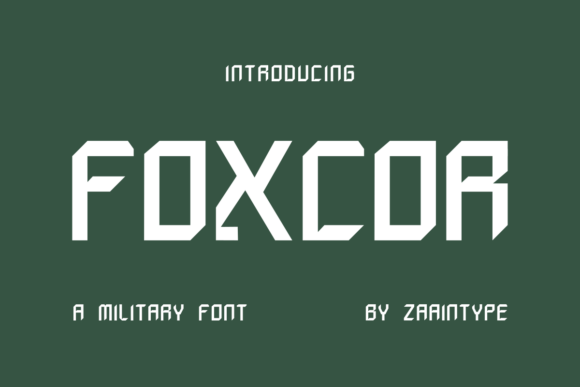 Foxcor: The Bold Military-Style Typeface for High-Impact Campaigns