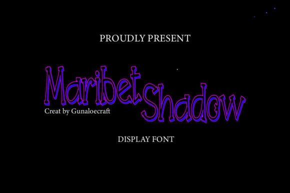 Maribet Shadow: A Handwritten Display Font for Editorial Design
