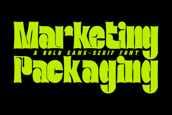 Marketing Packaging: A Bold Display Font for Creative Sellers