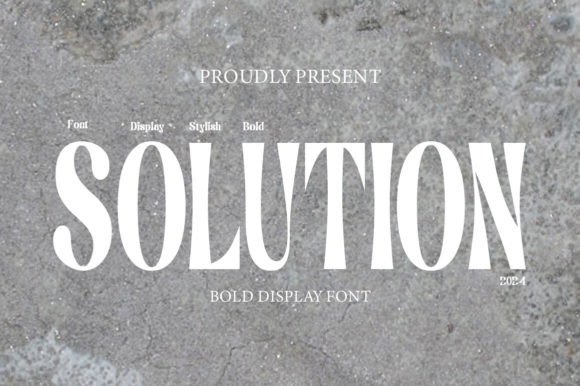 Solution Display Font for Elegant Craft Projects