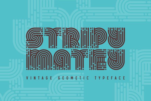 Stripy Matey: A Quirky Display Font for Creative Projects