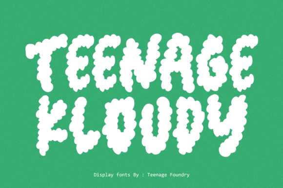 Teenage Kloudy: A Whimsical Display Typeface for Modern Campaigns